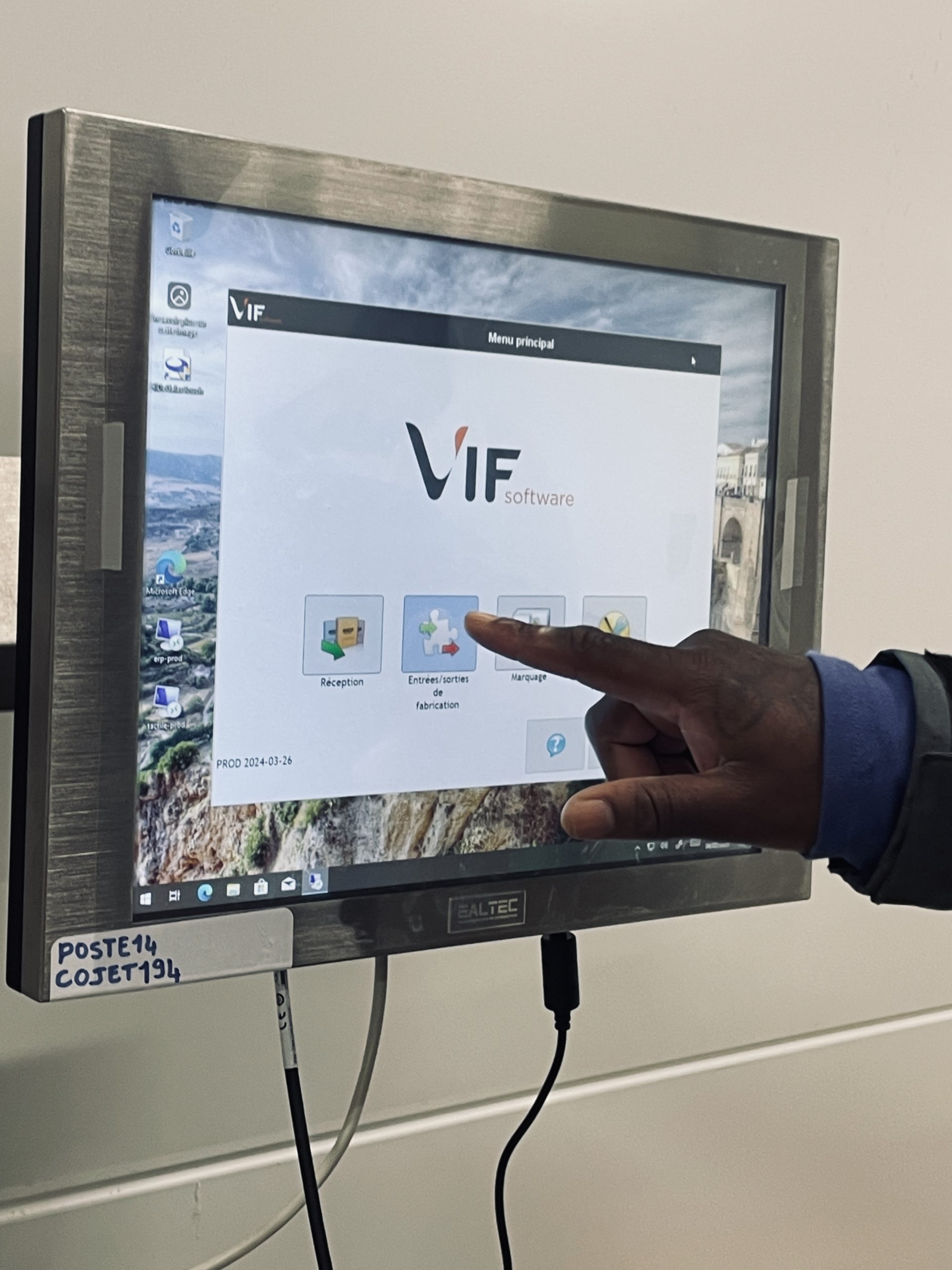 Ecran VIF ERP